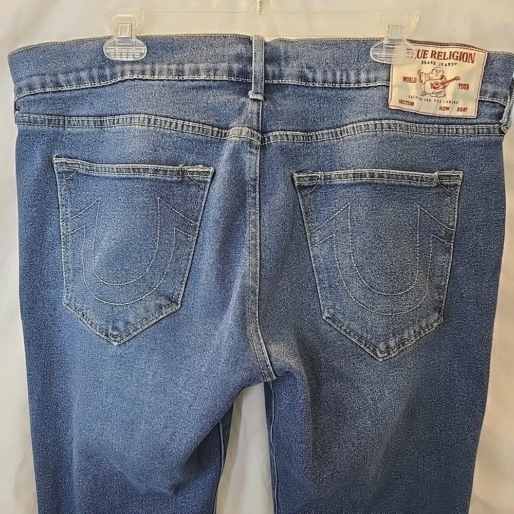 True Religion Ricky SN Relaxed Stretch Straight Jeans Mens 38‎ Medium Wash